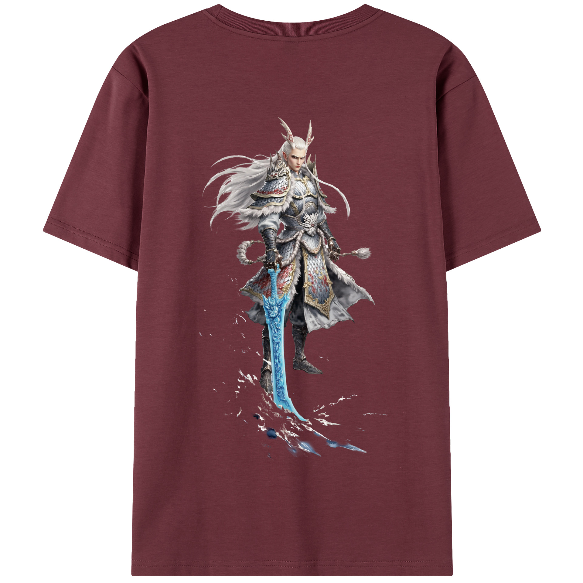 （画像用） Ne Zha 2 ナタ 魔童の大暴れ 綿100％半袖Tシャツ（背面プリント）